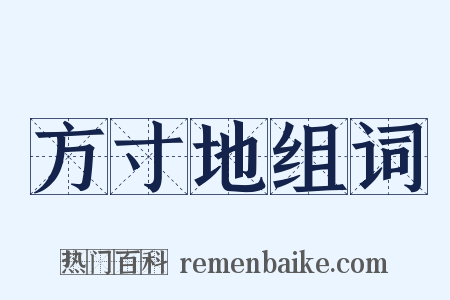 方寸地组词是什么意思的图片